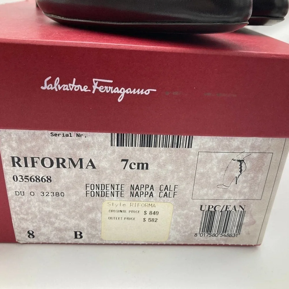 Salvatore Ferragamo fondente nappa calf boot